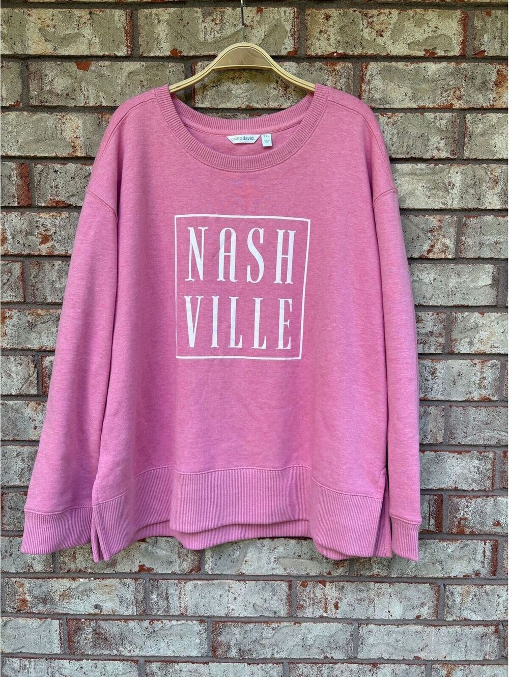 Camp David Nashville Pink Crew Sweater Size 2XL